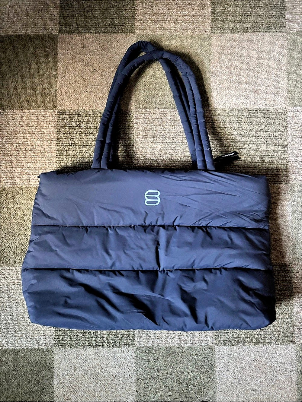 The Super Puff Quilted Tote in Blue Like New